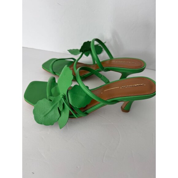 New Free People X INTENTIONALLY BLANK Iris Garden Heel in Green Size 40 US 9 - Picture 4 of 6